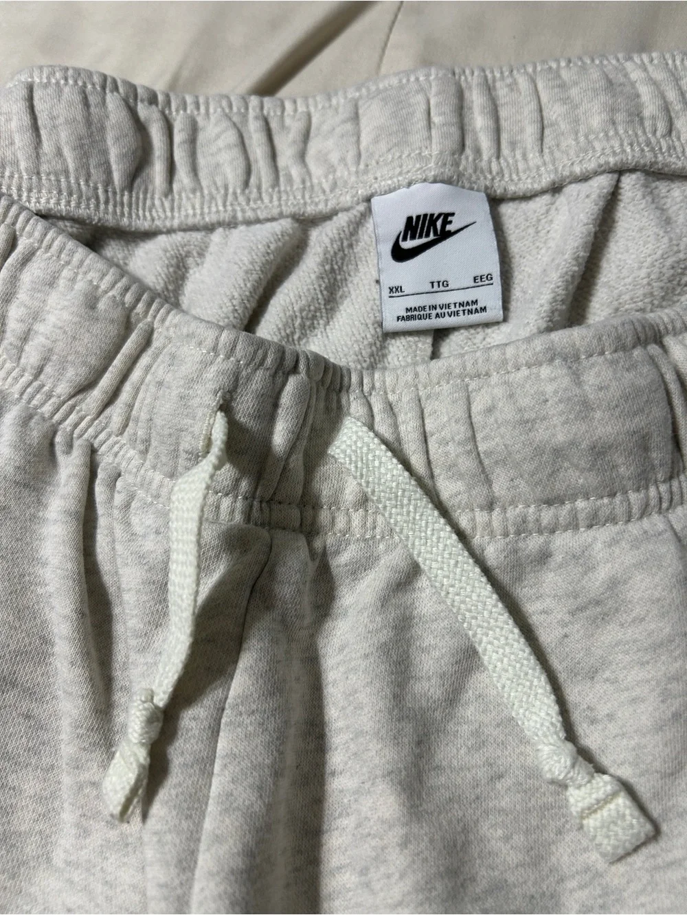 Nike Men (unisex) Heather Gray Fleece Sweatpants 2X EUC